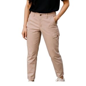 Khakis by Gap women's pink skinny boyfriend mis rise cargo pants size 8